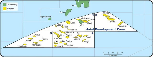 Updated Map of JDZ Blocks 1-4