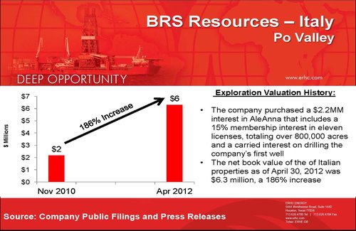 ERHC Energy Presentation Slides from October 2012 Special Meeting of Shareholders